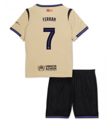 Barcelona Ferran Torres #7 Udebanetrøje Børn 2025-26 Kortærmet (+ Korte bukser)